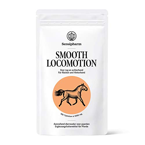 Sensipharm Smooth Locomotion - Hilft Natürlich bei Rücken, Hinterhand, Hinterbeine, Muskeln, Gelenke, Laminitis, Hufrehe - 180 Gelenktabletten a 1000 mg. für Pferde