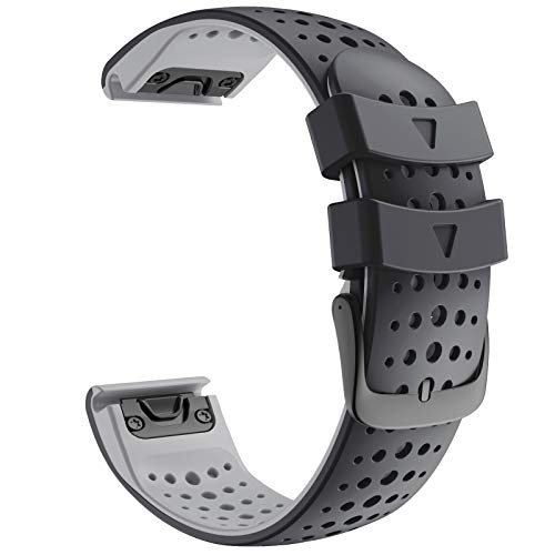 OPKDE Hot 22 mm Uhrenarmband für Garmin Fenix 6 6 Pro 5 5 Plus 3 Silikonband für Approach S60 S62 Forerunner 935 945 Easyfit Handschlaufe, For Approach S60 S62, Achat