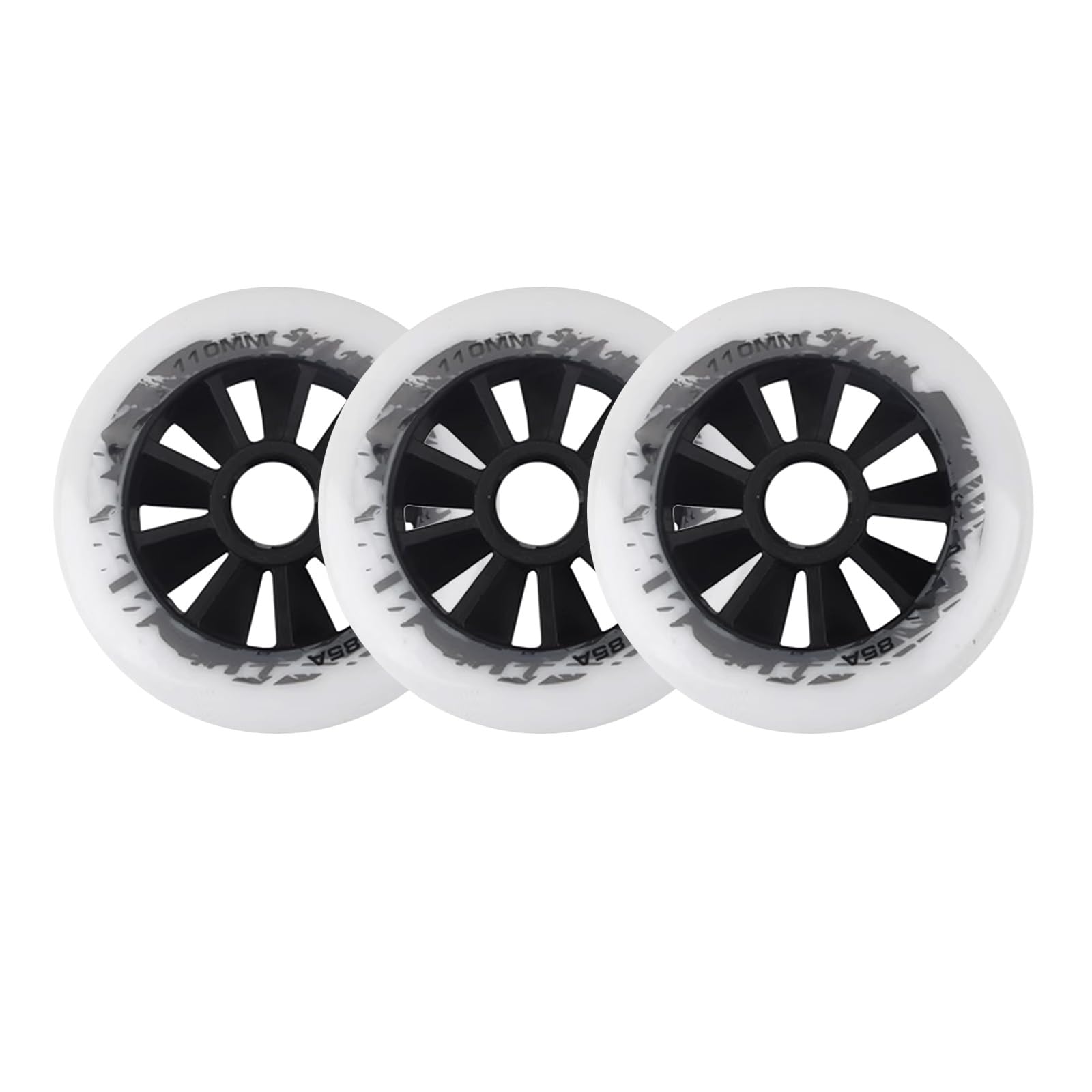 BFVAKBKYT Rollschuh-Räder, Ersatz-Skate-Rollen, Inline-Skate-Rollen 85A, 90MM100MM110MM(White,100mm)