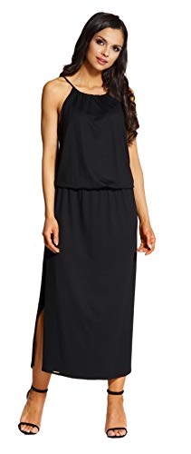 Lemoniade Damen Sommerkleid mit ausgefallenem Schnitt Made in EU, Modell 3 Schwarz, Gr. S (36)