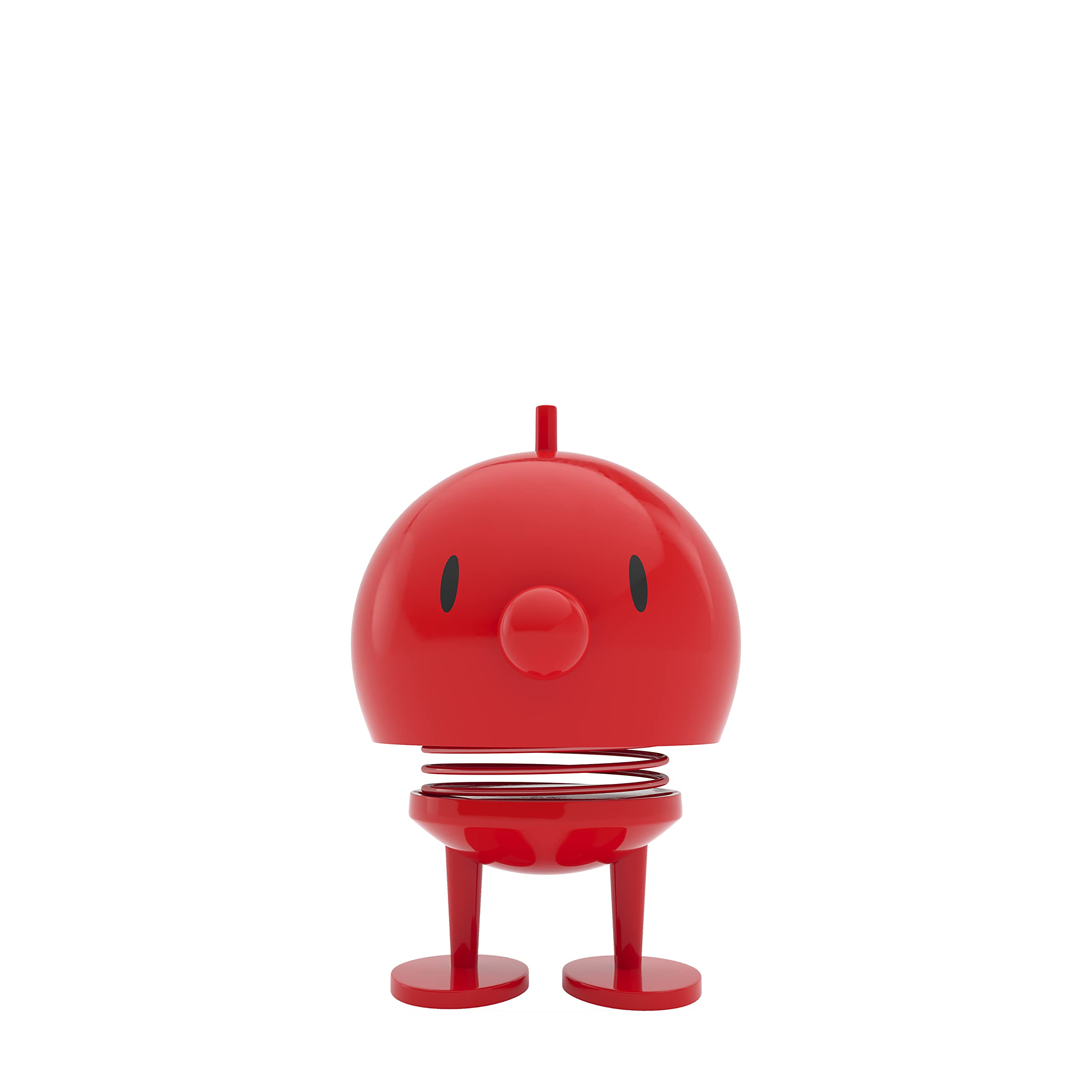 Hoptimist Bumble, Wackelfigur Deko Skandinavisch, Deko Wohnzimmer, Schreibtisch Deko, Büro Gadgets, Tolle Kleine Geschenke, 7,5 x 8,5 x 10,7 cm, Medium, Rot