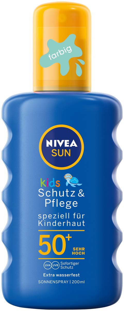 NIVEA SUN Sonnenspray für Kinder, Lichtschutzfaktor 50+, 200 ml Sprühflasche, Kids Schutz & Pflege