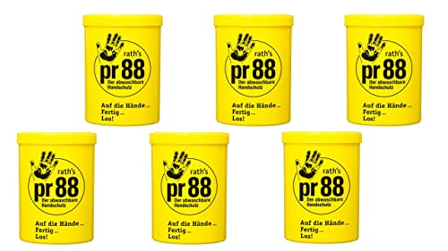 Ursula Rath pr 88 abwaschbarer Handschutz Öl Fett Schmierstoff Lack Silikon Werkstatt Hände sauber (1000ml / 6x)