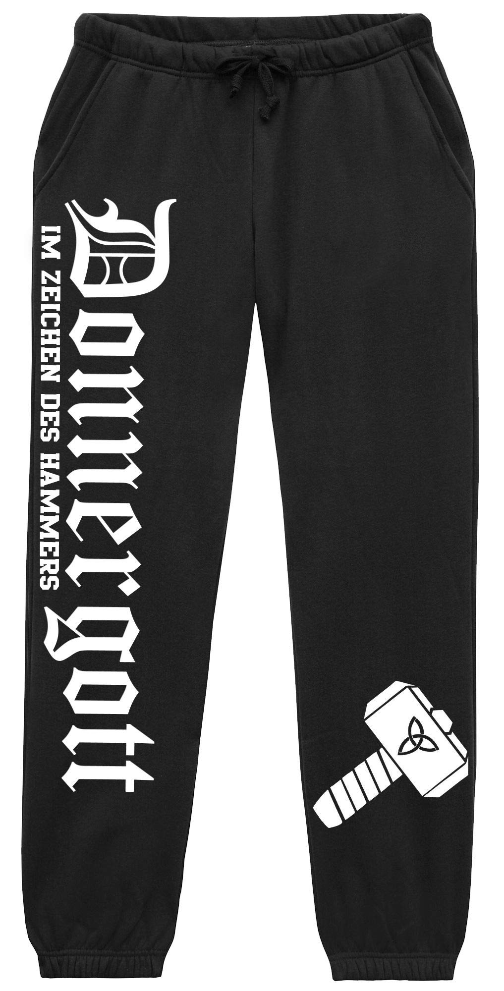 UGLYSHIRT Donnergott Herren Jogginghose | Wikinger Hose Berserker Odin Valhalla Nordmann Vikings | (M)