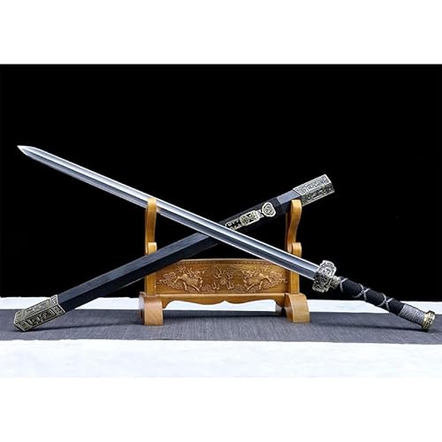 MAUXpIAO sword Chinese Sword/Sharp/Katana Sword, Two-Handed Sword, Single-Handed Sword, 42.5 Inch Swords, Real Weapons, Hand-Forged Manganese Steel echt/A/42.5in