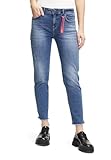 Cartoon Damen Used Look-Jeans mit verkürztem Bein Blue Used Denim,42