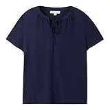 TOM TAILOR Damen T-Shirt mit TENCEL(TM) Modal, weiß, Uni, Gr. XXXL