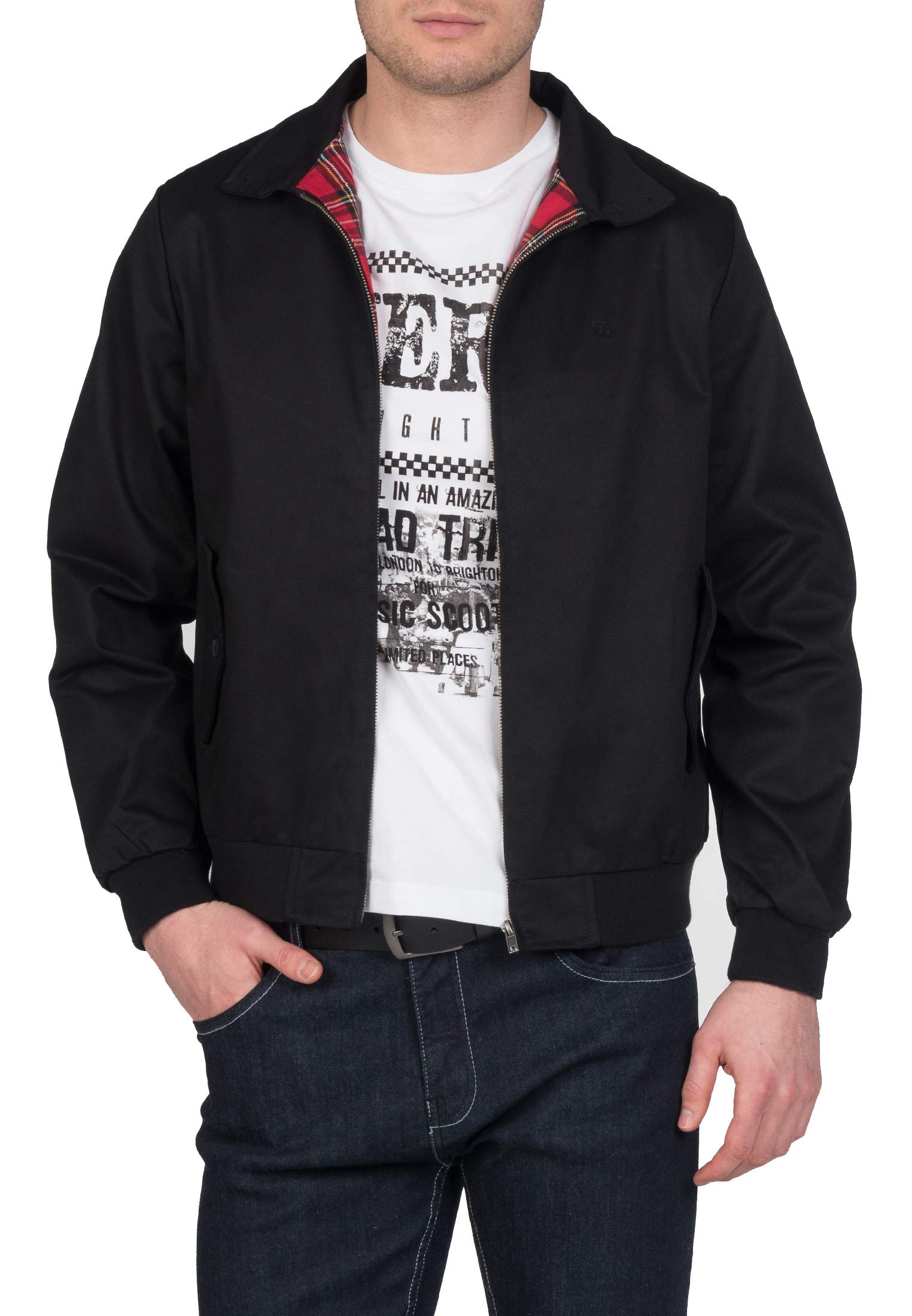 Merc of London Herren Harrington,Jacket Jacke, Schwarz (Black), XX-Large (Herstellergröße: XXL)