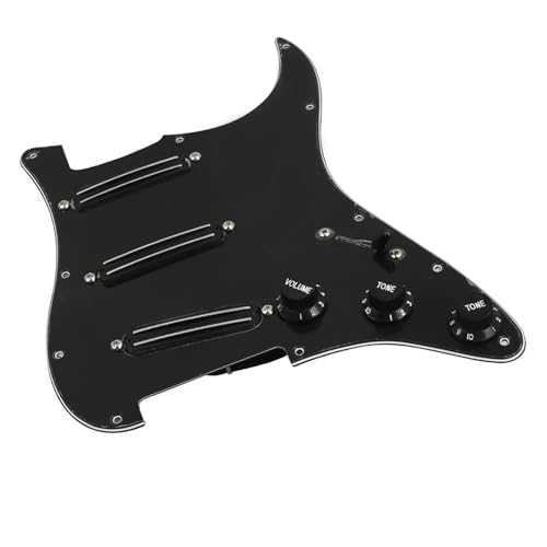 Schlagbrett-Tonabnehmer Schlagbretter, Vorverdrahtetes Schlagbrett Mit Humbucker-Tonabnehmern In Single-Coil-Größe, Passend Für E-Gitarre (Color : 3Ply Black)