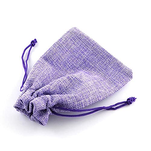 Stoffbeutel mit Kordelzug 250 stücke Sackleinen Verpackung Beutel Kordelzug Taschen für Schmuck Geschenk Verpackung 9x7cm, 14x10mm Jutebeutel Geschenktüten mit Kordelzug (Color : MediumPurple, Size