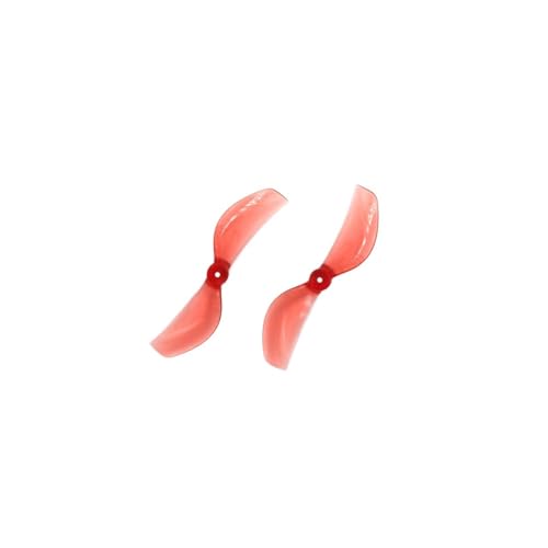 LSFWJP for Gemfan 4Pairs 45mm 2-Blatt PC Propeller 1mm 1,5mm for RC FPV Racing Freestyle 1,8 Zoll Cinewhoop Zahnstocher Drohnen DIY Teile (Color : Clear Red Hole 1mm)