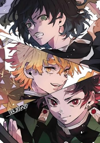 HfmQuisutron Jigsaw Puzzle 1000 Teile Anime Tanjirou Poster Buntes Geschicklichkeitsspiel Für Die Ganze Familie Erwachsene Zw391Qv