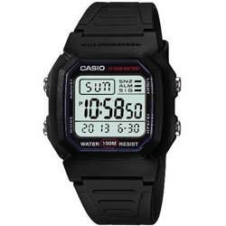 Casio W-800H-1AVES W800H-1AV Herrenuhr, Schwarz/Grau, Band