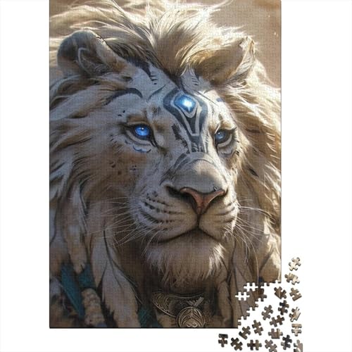 Nomadic Desert Lions Holzpuzzle für Erwachsene, 500 Teile, für Erwachsene, schwierige Puzzles, Geburtstagsgeschenk für Erwachsene, Jungen und Mädchen (Größe 52x38cm)