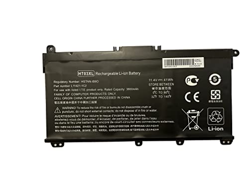 Ersatzakku HT03XL für HP Pavilion 14-CE0025TU 14-CE0034TX 15-CS0037T 250 255 G7 HSTNN-LB8L L11421-421 HSTNN-LB8M HSTNN-DB8R，11,34V / 41WH 3600mAh