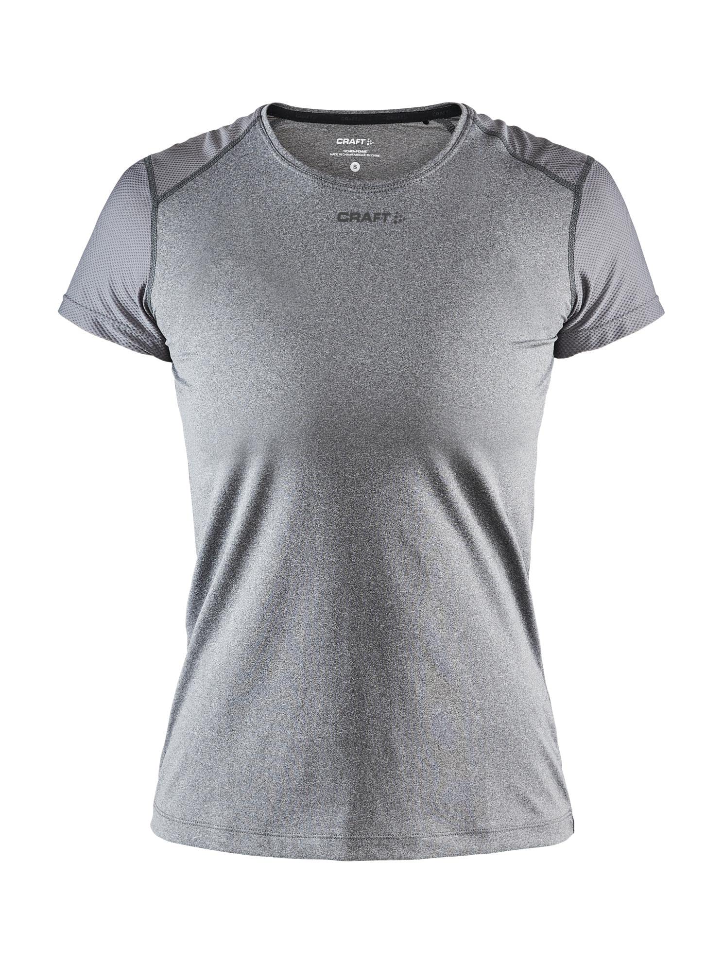 Craft Damen Training Wear Advanced Essence Short Sleeve Slim Trikots, dk Grey Melange, M