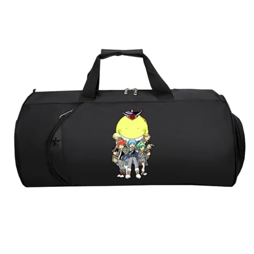 Assassinati-on Classro-om HandgepäCk Tasche, Reisetasche Tasche für Flugzeug Unter Sitzplatz, Weekender HandgepäCk Koffer füR Herren Und Damen Flugzeug(Black 1)