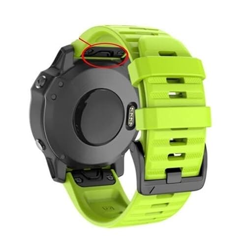 OPKDE Uhrenarmband für Garmin Fenix 6X, 6, 6S Pro, Schnellverschluss, Silikon, für Garmin Fenix 5, 5X, 5S, 26, 22 mm, 22MM Fenix 6 5 5Plus, Achat