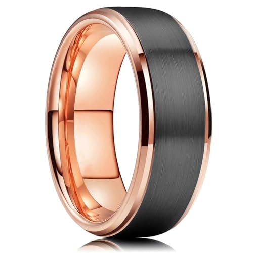 Ring Ringe Damen Bijouterie Herren 8Mm Schwarze Herrenringe Ring Herren Damen Ehering Geschenke 6 Style19