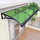 Vordach for Haustür im Freien - Vordach aus Aluminium + Polycarbonat, Wasserfest/UV-/Schneeschutz, Moderne Türvordächer for Veranda/Terrasse/Dach/Fenster, (C,120x440cm/47x173in)