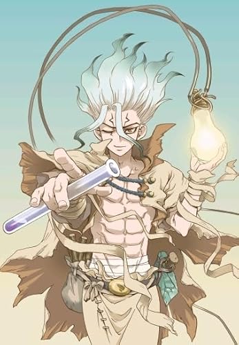 HfmQuisutron Jigsaw Puzzle 1000 Stück Anime Dr.Stone Ishigami Poster Buntes Geschicklichkeitsspiel Für Die Ganze Familie Erwachsene Xy412Tk