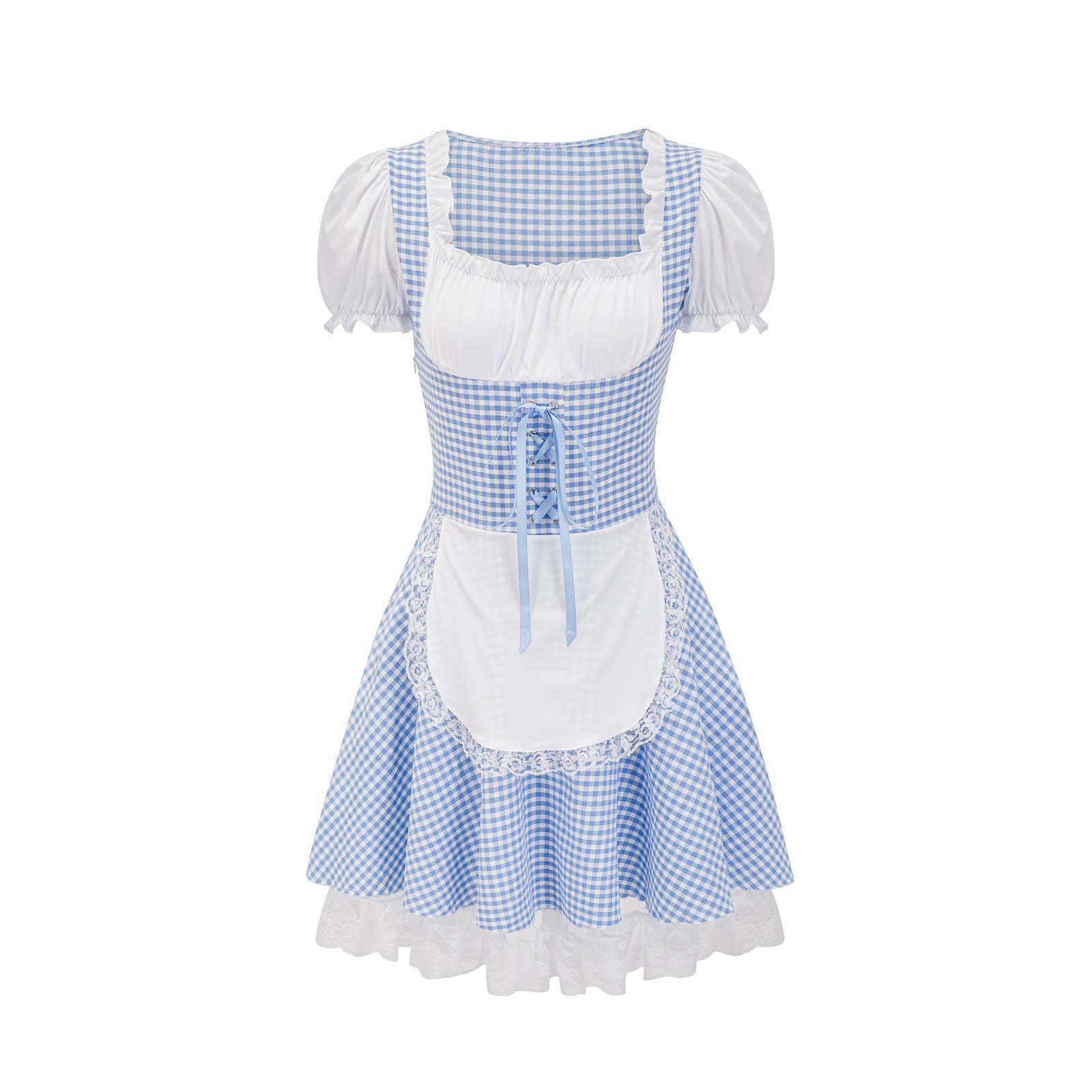 RKaixuni Damen Deutsches Dirndl Kleid Kostüme Traditionelle Bayerische Oktoberfest Bieranzüge Karneval Halloween Outfits