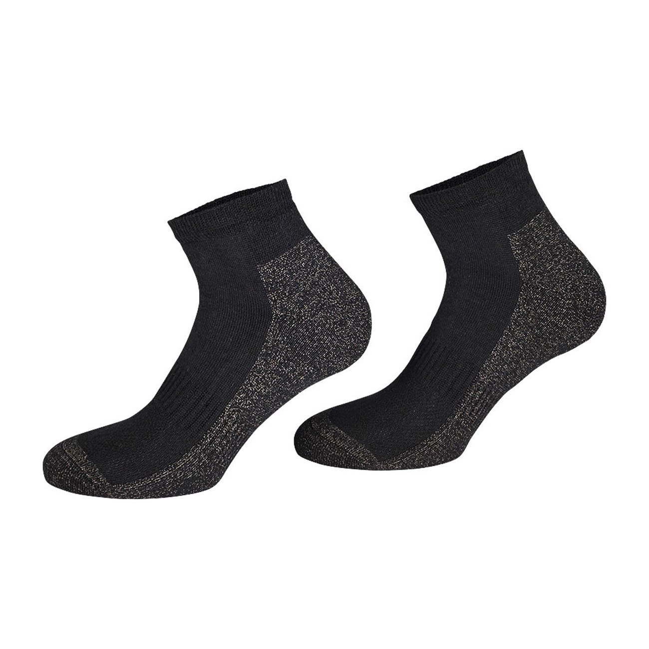 TippTexx24 2 oder 4 Paar Kurze antibakterille Silber Socken mit Anti-Loch-Garantie (Sneakersocken Kurzschaftsocken),X-Static Plus Coolmax (Schwarz - 4 Paar, 39-42)