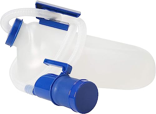 Tragbare Urinalflasche, männliches Urinal, Töpfchen-Pipi-Flasche, männliches männliches Bett-Urinal, Töpfchen-Pipi-Flasche, 3000-ml-Sammler mit 1,6 m langem Schlauch