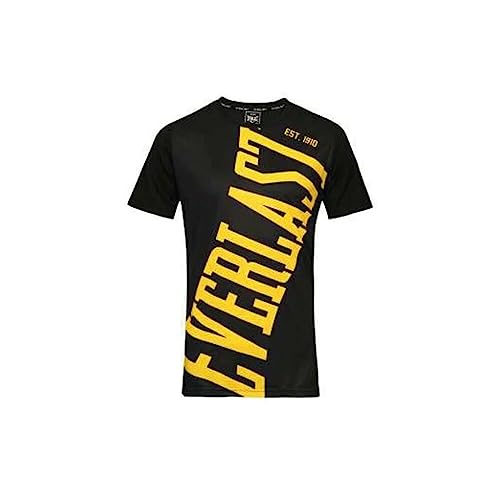 Everlast Herren Kurzarm Breen, Schwarz T-Shirt mit kurzen Ärmeln, L