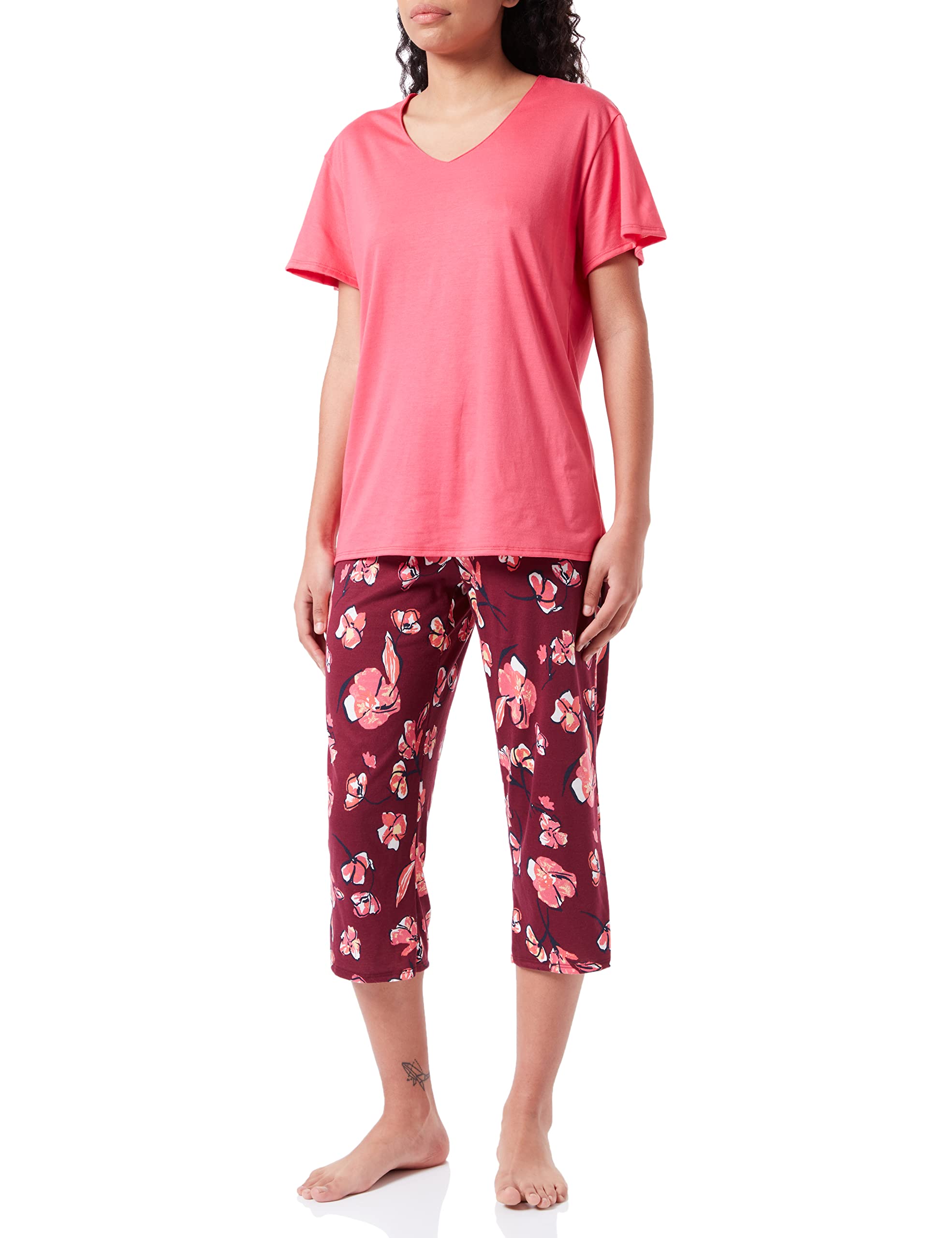 Schiesser Damen Schlafanzug 3/4, 1/2 Arm Pyjamaset, Rosa (I), 36