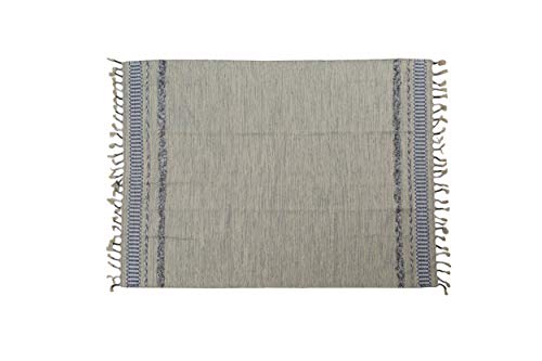 Dmora Moderner Boston-Teppich, Kelim-Stil, 100% Baumwolle, grau, 200x140cm