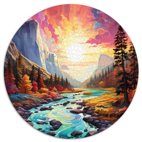 Puzzles Lernspiele Bunte Yosemite Puzzles 1000 Teile für Erwachsene 67,5x67,5cm Familienpuzzles Geschenk Anspruchsvolle Puzzles für