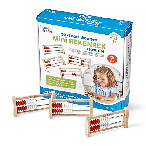 Learning Resources 93429 Rekenrek Mini 20 Perlen Holzperlen Klasse Set