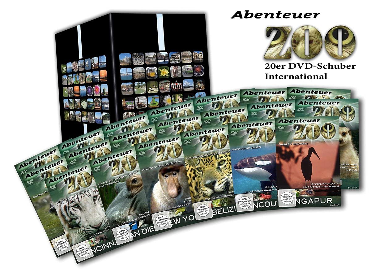 Abenteuer Zoo - Internationale Zoos - 20er DVD-Schuber