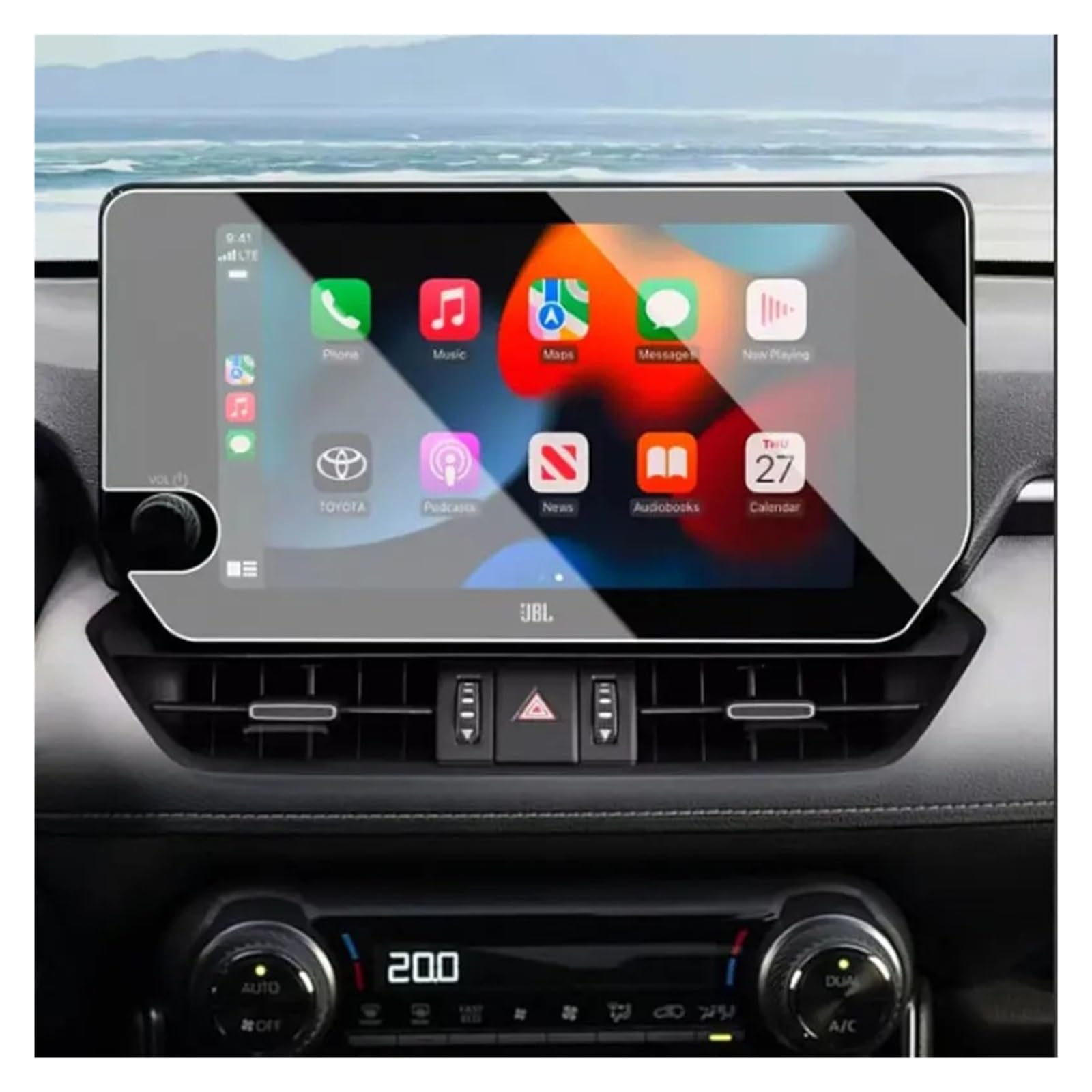 Für Toyota Für RAV4 2023 2024 Auto LCD GPS Navigation Gehärtetem Glas Touch Screen Film Protector Navigation Schutzfolie Navigations-Displayschutz(10.5INCH)