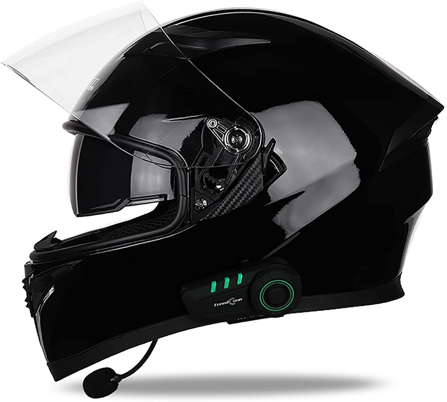 Integralhelm Helm Motorradhelm Mit Bluetooth-Headset und Klapphelm Doppelvisier Full face Motorrad Helm Klapphelm DOT/ECE Genehmigt Rollerhelm für Erwachsene Damen Herren