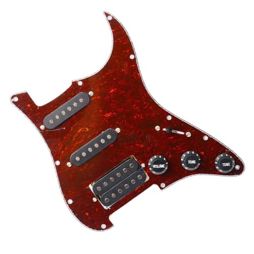 Standard-Pickguard-Tonabnehmer SSH Loaded Prewired E-Gitarren-Schlagbrett-Tonabnehmer-Set, langlebige Gitarren-Ersatzteile (Color : M)