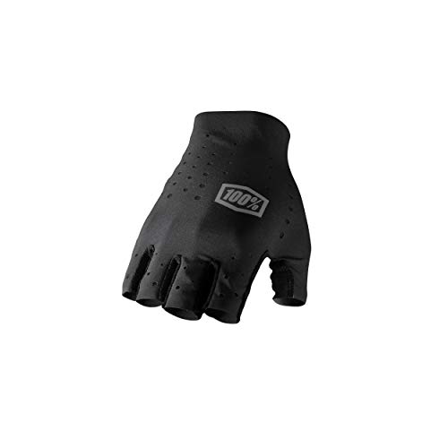 100% GUANTES Unisex Sling Bike Kurzfinger Handschuhe L, Schwarz/Weiß, L