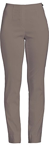 Robell Damen Slim Arbeitshose-Stretchhose, Taupe, Gr.- 42