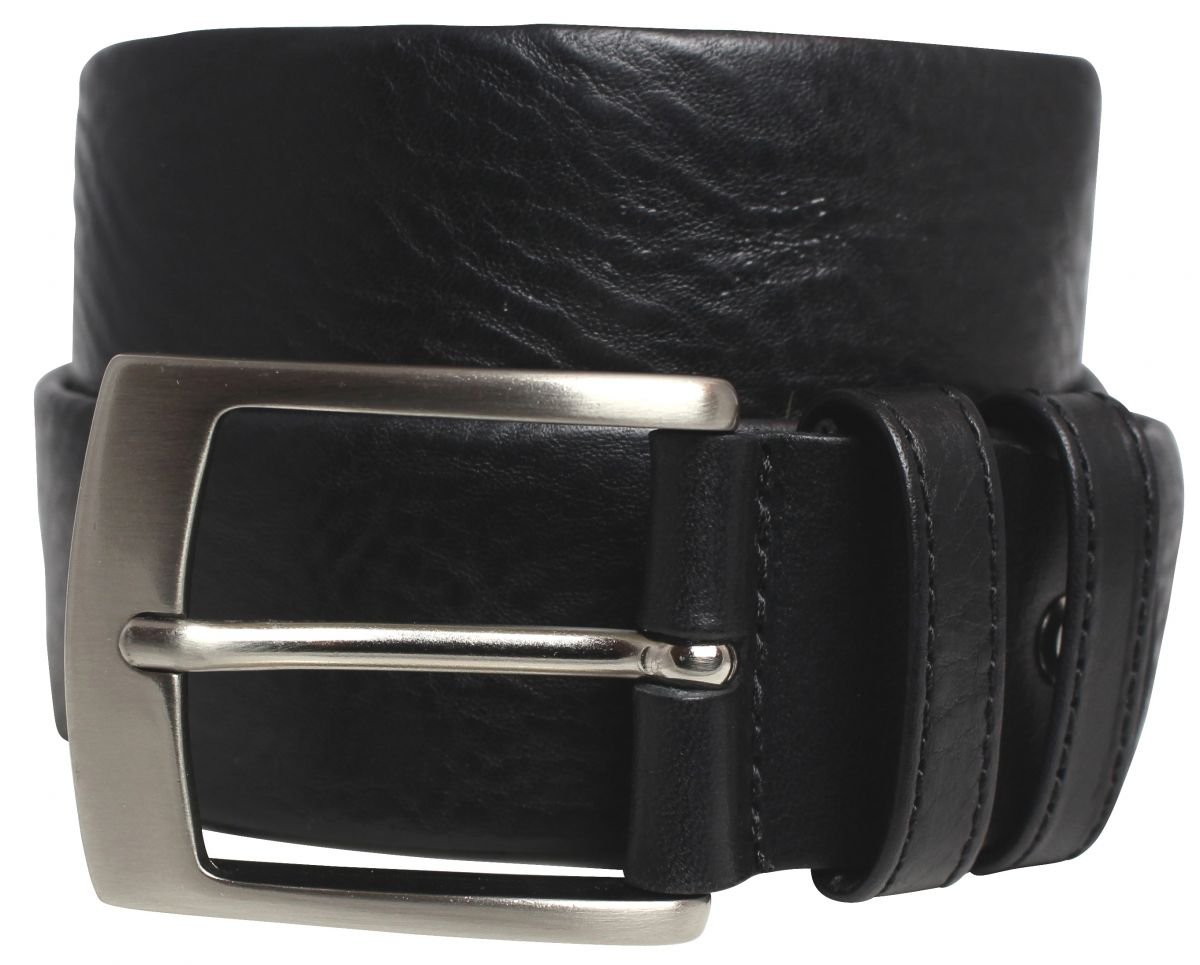 BELTINGER Geldgürtel aus hochwertigem Nappa-Leder 4 cm | Tresor-Gürtel für Damen Herren 40mm | Leder-Gürtel mit Geheimfach 4 cm | Schwarz 85cm