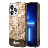 CG MOBILE Guess Handyhülle für iPhone 14 Pro Max in Ocker IML-Hülle, kratzfestes PC/TPU, Bequeme und langlebige Hartschale mit zugänglichen Anschlüssen, Stoßdämpfung und Signatur-Logo