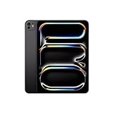 Apple 11" iPad Pro (M4): Ultra Retina XDR Display, 256 GB, 12 MP Querformat Frontkamera/12 MP Rückkamera, LiDAR Scanner, WLAN 6E und 5G Mobilfunk mit eSIM, Face ID, Standardglas – Space Schwarz