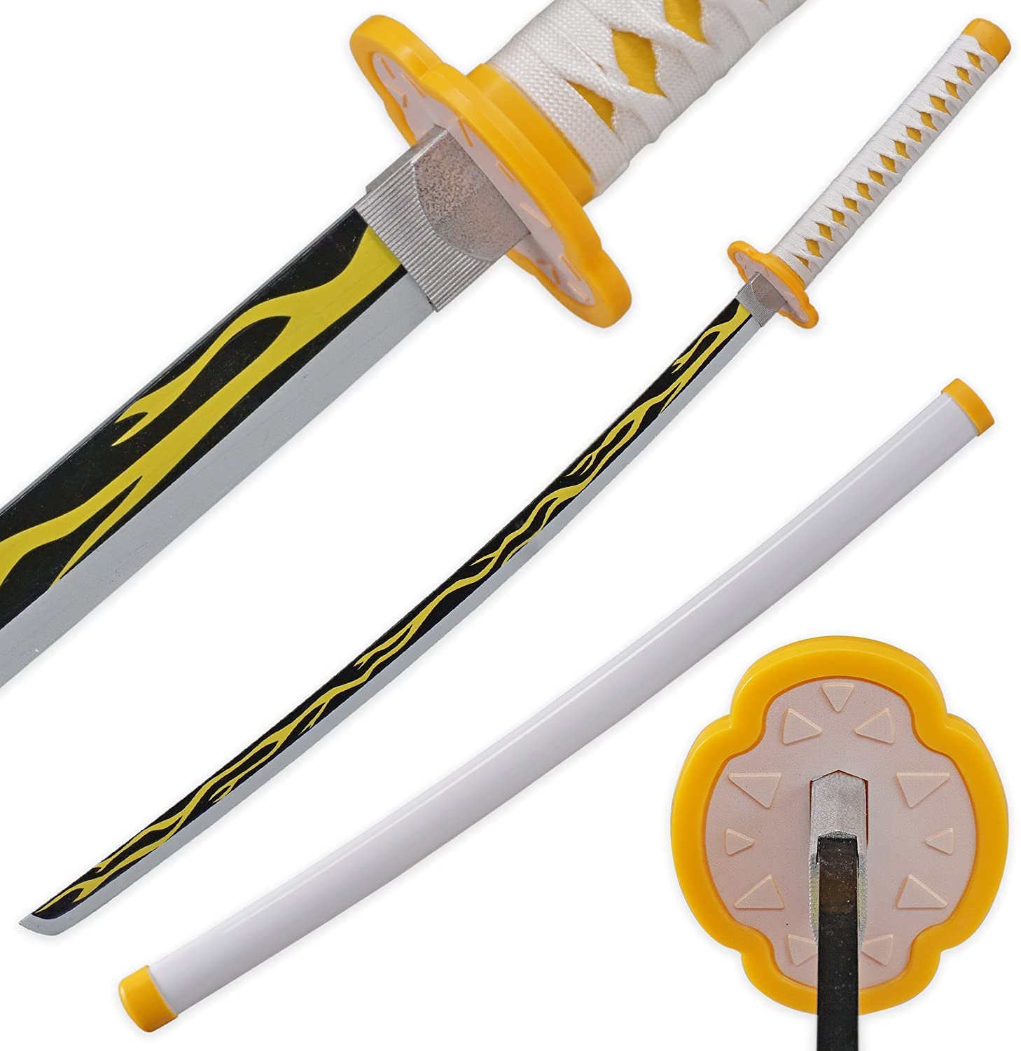 kljhld Anime Schwert Cosplay Agatsuma Zenitsu Schwert Katana 103cm/40 Zoll