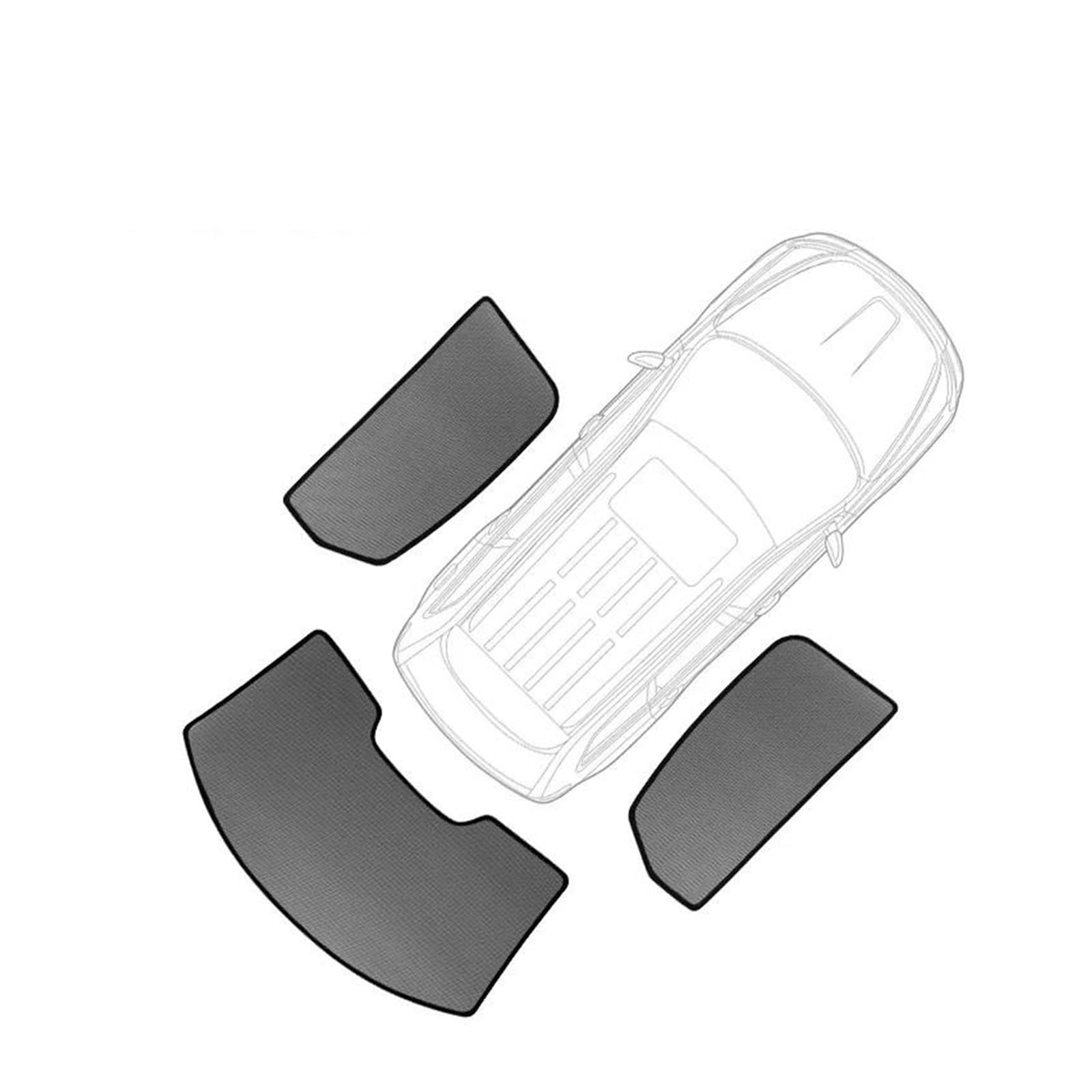 Auto-Sonnenschirm Für CRV Für CR-V MK3 2007-2011 Frontscheibenrahmenvorhang Magnetischer Auto-Sonnenschutzschild Sonnenschutzvisier Für Die Rückseite Der Fenster Frontscheibenabdeckung(3Pcs Rear Winds