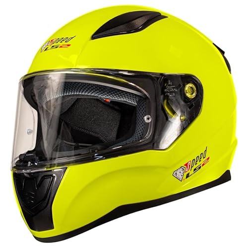 Speed Racewear LS2 Rapid FF352 Integralhelm Gelb - Sonderedition Speed - Kart & Motorradhelm (L)