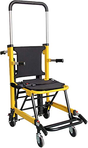 Crawler Treppensteiger-Rollstuhl Klappstuhl Treppen - Hebe-Kletterrollstuhl Treppenlift Stuhl Tragkraft 350 lbs Manuell Crawler 4 Evakuierungsstuhl Krankenwagen