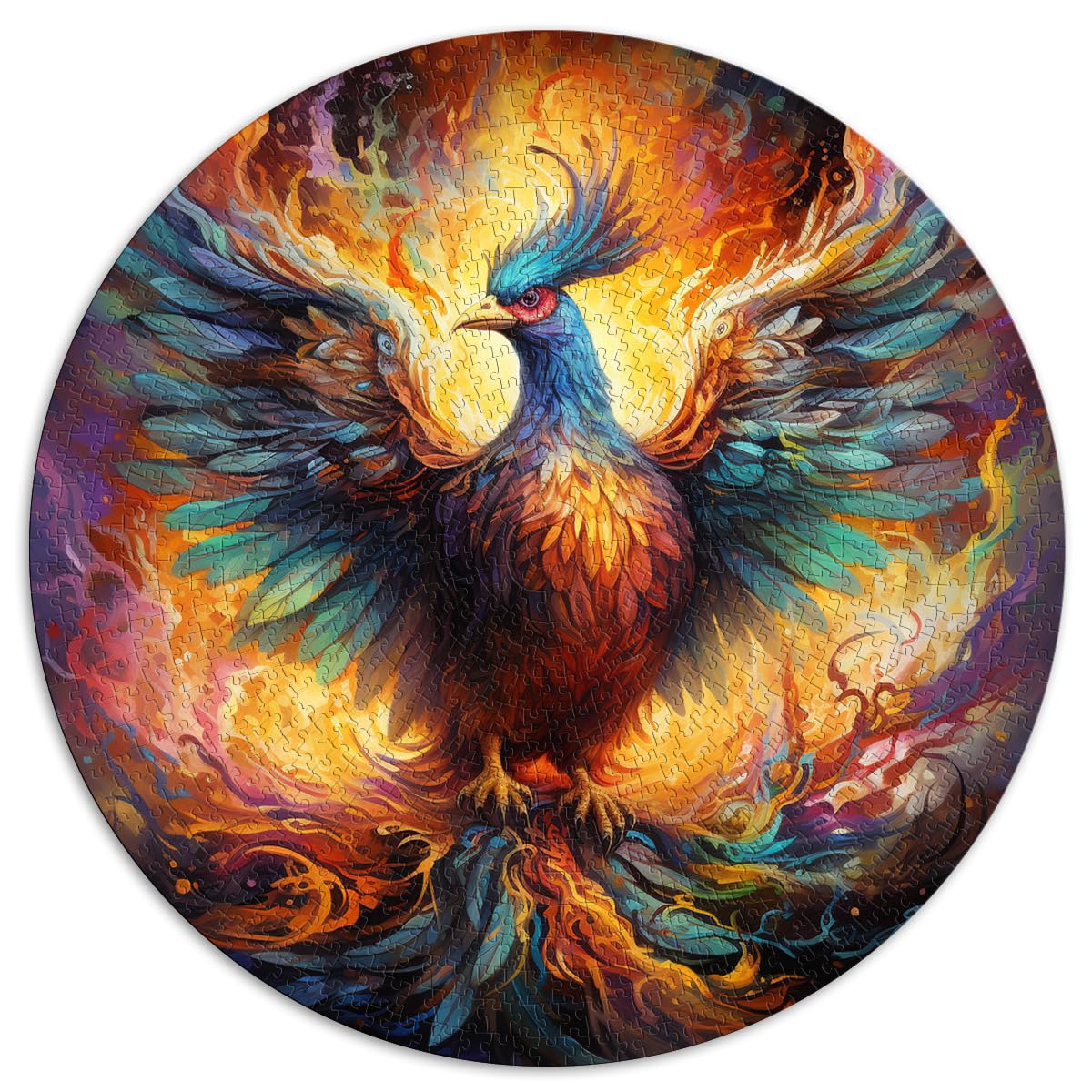 Puzzle für Phoenix, 1000 Teile, Puzzle für Erwachsene, 26,5 x 26,5 Zoll, Denksportaufgabe, Spielzeug, Puzzle, Lernspiele, Stressabbau-Puzzle