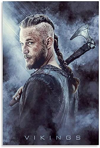 Welmini DIY 5d Diamant Malerei Kristall Strass Painting Vikings Ragnar Lothbrok amerikanische Pop-Fernsehserie Stickerei Bilder Kunst Handwerk FüR Erwachsene, Kinder 23.6''x35.4''(60x90cm) KeinRahmen