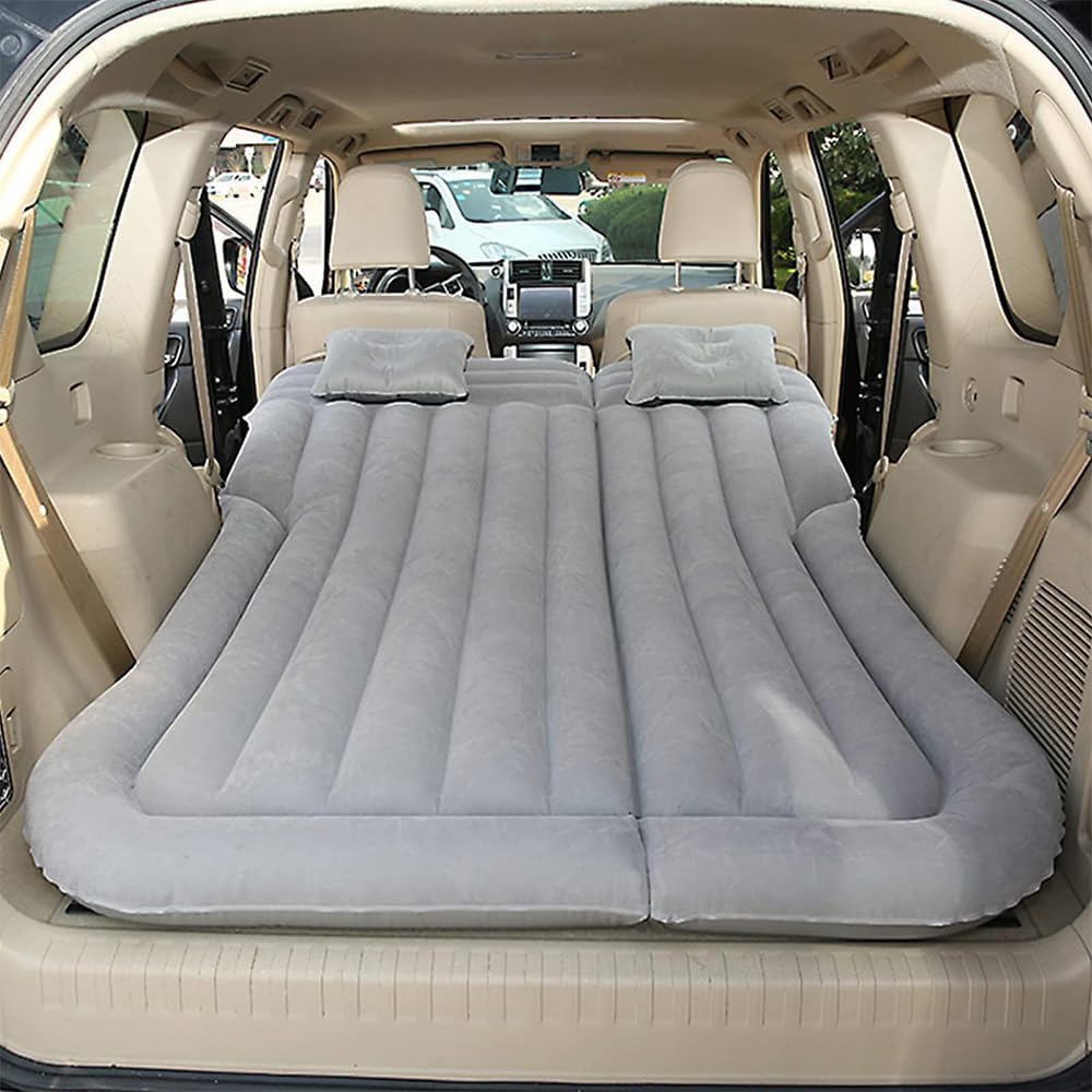 BDWXJP Auto Matratze Luftmatratze für R-ange Rover Evoque (2013-2019), Auto Luftmatratzen Dickere Luftbett Matratzen - Beflockte + PVC - Für Reisen Camping Outdoor Aktivitäten,A/GRAY