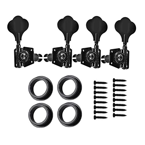 4-String Offene Getriebe Bass Tuner Tuning Pegs Keys Maschinenköpfe Für Bassgitarre Stimmwirbel Mechaniken (Color : 3L1R Black)